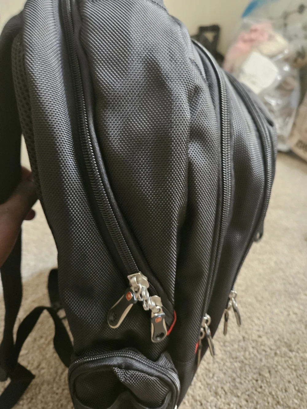 UNIF Black Men's Backpack - Versatile Travel & Work Bag